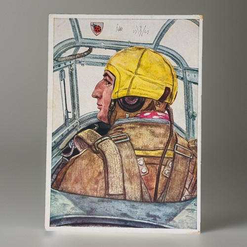 Wwii german postcard wolfgang - postcard,